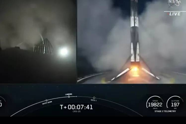 แคปซูลมังกรเปิดตัวในภารกิจขนส่งสินค้าครั้งที่ 25 ของ SpaceX